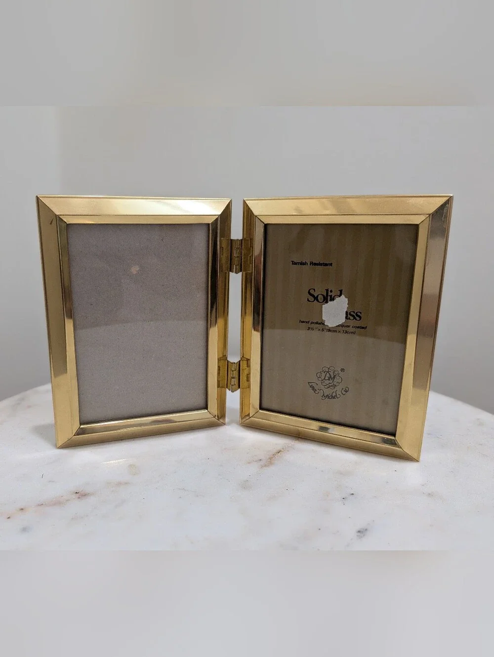 Vintage Set Of 3 Brass Photo Picture Frames